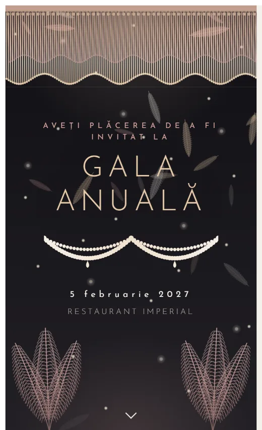 Invitație digitală de eveniment de firmă, model Anii ’20