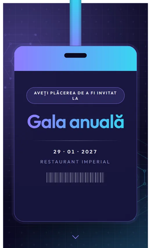 Invitație digitală de eveniment de firmă, model Conferință