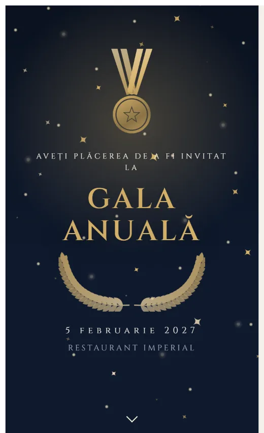 Invitație digitală de eveniment de firmă, model Medalie