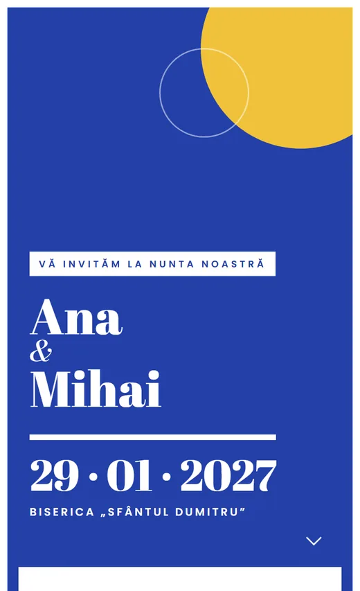 Invitație digitală de nuntă, model Poster