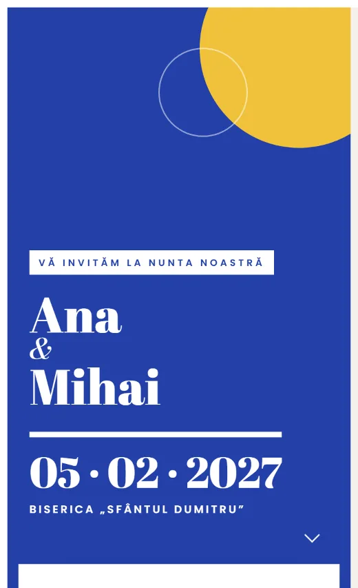 Invitație digitală de nuntă, model Poster