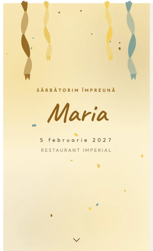 Invitație digitală de aniversare, model Serpentine